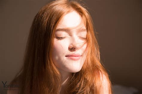 Wallpaper Redhead Jia Lissa Closed Eyes Hair In Face Smiling