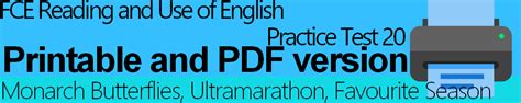Fce Reading And Use Of English Practice Test 20 Printable
