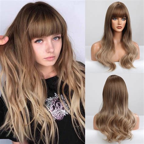 Brown Long Wig With Bangs For Sex Doll VSDoll