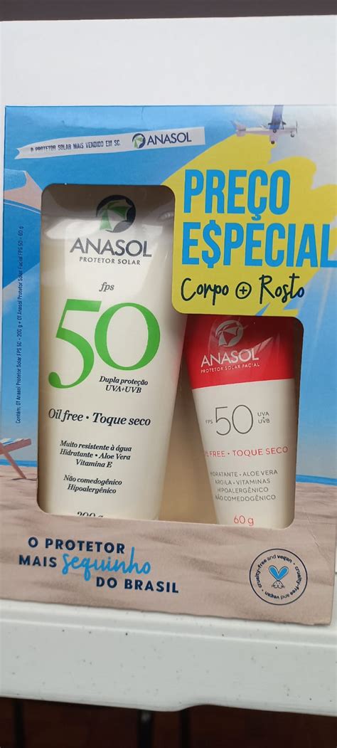 KIT PROTETOR ANASOL CORPORAL FPS 50 E FACIAL FPS 50