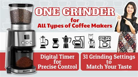 One Grinder For All Coffee Makers Grinding Settings Coffee Grinder