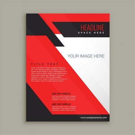 Free Vector | Red corporative brochure template