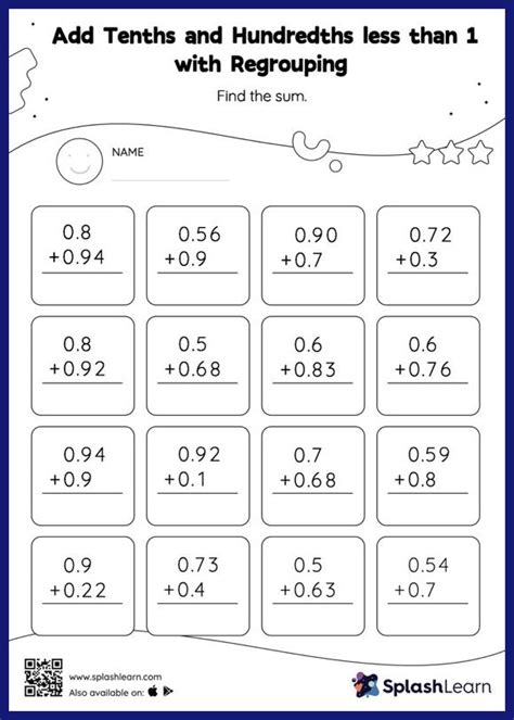 Tenths And Hundredths Class 5 Worksheets Pdf