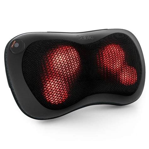 Sable Cordless Shiatsu Back Neck Massager Deep Kneading Massage Pillow With Heat Rechargeable