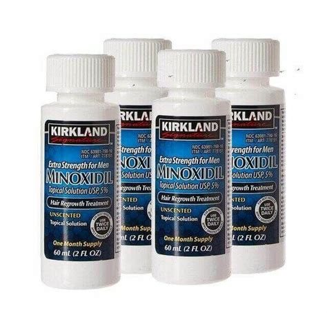 Minoxidil Kirkland Original P Barba E Cabelo 4 Frascos A Partir De R