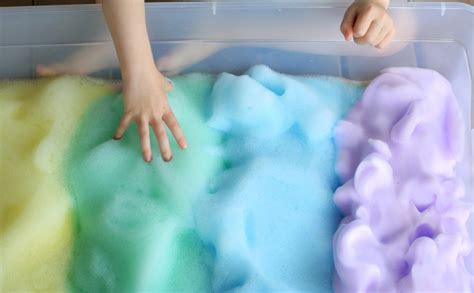 How To Rainbow Soap Foam Bubbles Sensory Play Make