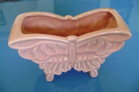 Mccoy Pink Butterfly Planter Pottery Art Pottery Mccoy Pottery Vases