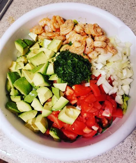 Shrimp Avocado Salad With Cilantro Lime Dressing R Ketorecipes