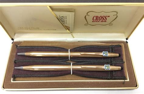 Lot - Pair Of Cross 14Kt Gold Filled Pens