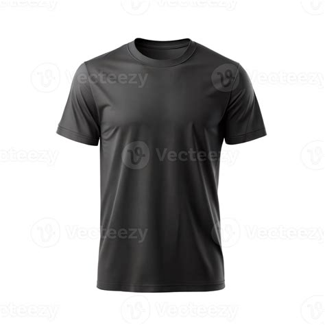 Plain Black T Shirt Mockup For Design And Branding 46320993 Png