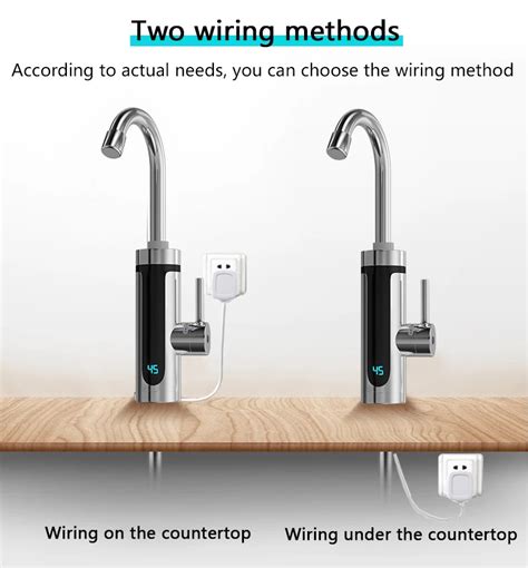 DMWD 3000W Instant Tankless Electric Water Heater Kitchen Faucet