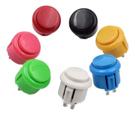 Boton Pulsador Arcade 24mm Push Varios Colores