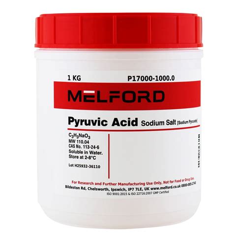 P17000 1000 0 Pyruvic Acid Sodium Salt Sodium Pyruvate 1 Kilogram