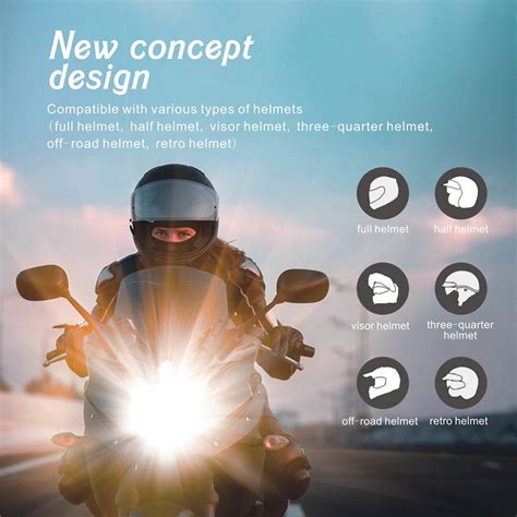 Kebidu Oreillette Bluetooth Pour Moto Appareil Grandado