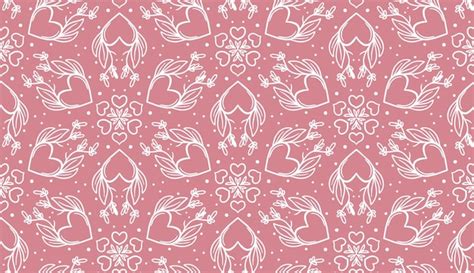 Premium Vector | Pink heart seamless pattern