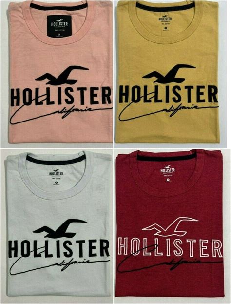 Hollister Men S Applique Graphic T Shirt Crew Neck Logo Tee Size XS S M