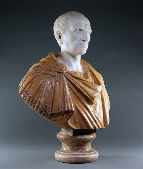 Grand Tour Th C Carrara And Siena Marble Bust Of Julius Caesar