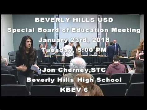 Bhusd Ffst Special Board Of Education Meeting Youtube