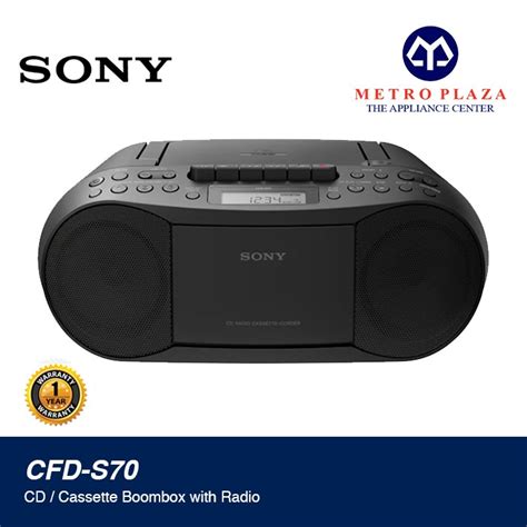 Sony Bluetooth Boombox CD Radio Cassette Player Portable Stereo Combo ...