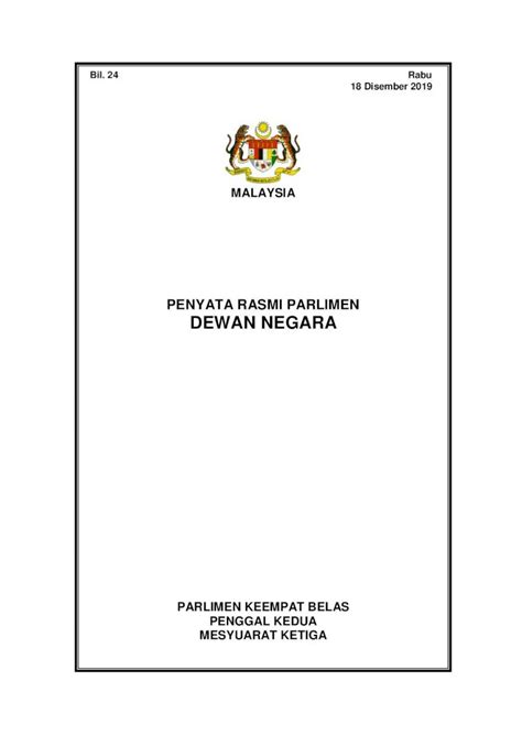 PDF PENYATA RASMI PARLIMEN DEWAN NEGARA Kementerian Kesihatan