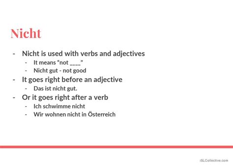 Nicht oder kein?: English ESL powerpoints