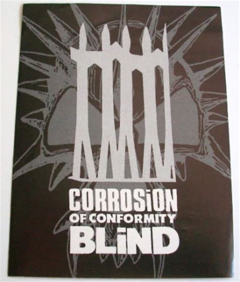 Corrosion Of Conformity Sticker Blind Vintage Promo Punk Etsy