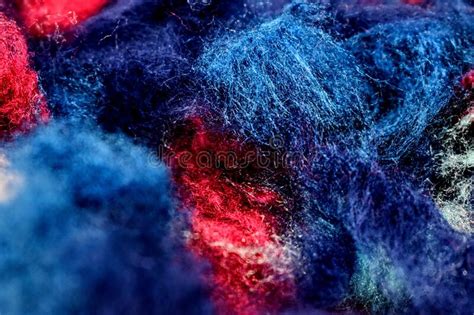 Yarn Fluffed Out In Multiple Colors Stock Image Image Of Close Grey