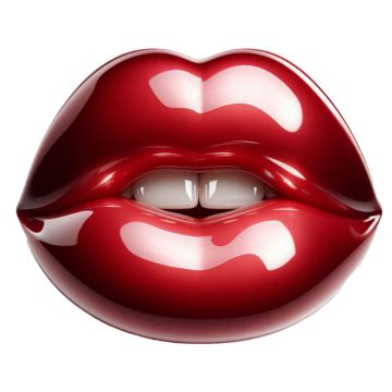 Beautiful Glossy Deep Red Lips Red Lips Lips Glossy Lips Png