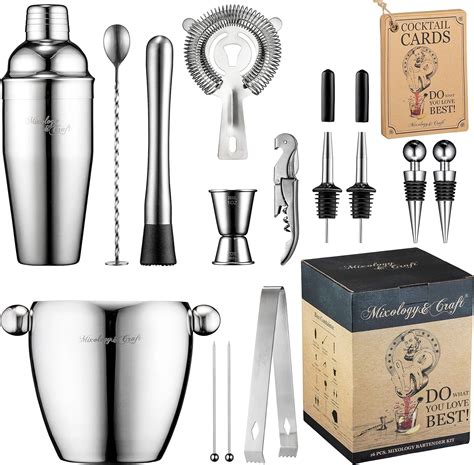 Amazon Bar Set 15 Piece Mixology Bartender Kit Cocktail Shaker