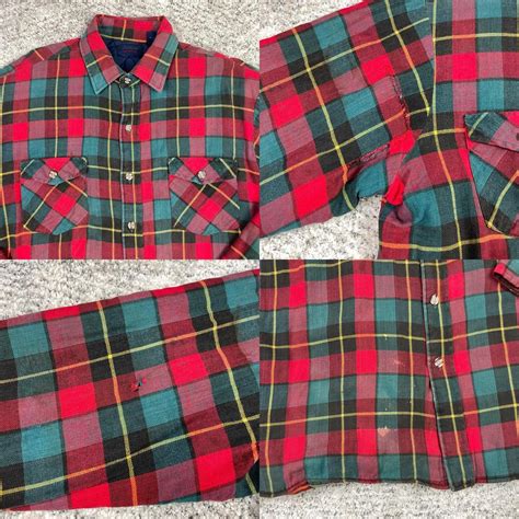 Vtg Arrow Flannel Shirt Mens Large Jacket Quilted Depop