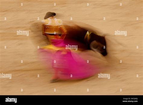 In This Slow Shutter Speed Photo Spanish Bullfighter Lopez Simon