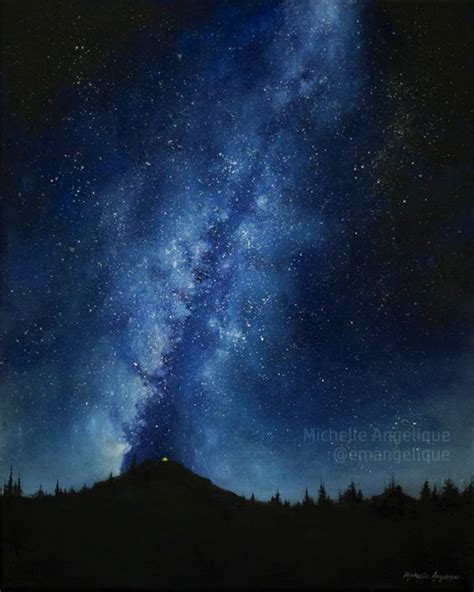 Star Night Painting at PaintingValley.com | Explore collection of Star Night Painting