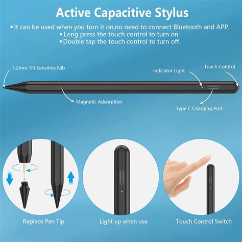 Stylus Pen For Ipad 10thand9th Generation 15mins Fast Charge Ipad Pencil With Palm Rejection