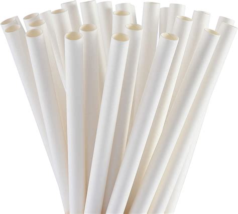 Paper Straw – White Jumbo 7.75″ Unwrapped | Highland Supply