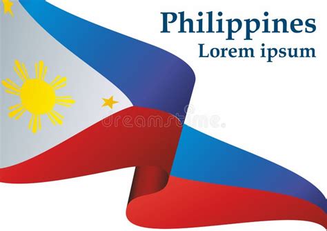 Flag Of The Philippines Republic Of The Philippines Vector