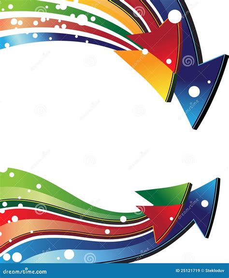 Colorful Curved Arrows Stock Vector Illustration Of Ornate 25121719