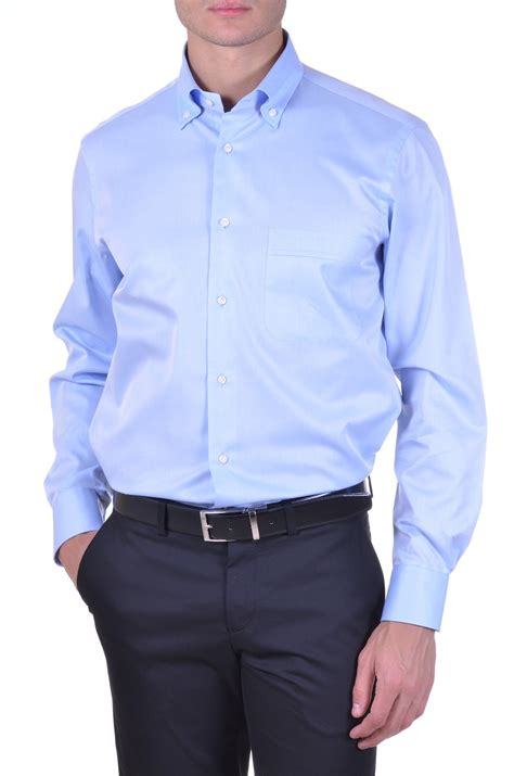 Mens Shirt Carrel Plain Sky Blue Kamiceria Blue Shirt Black