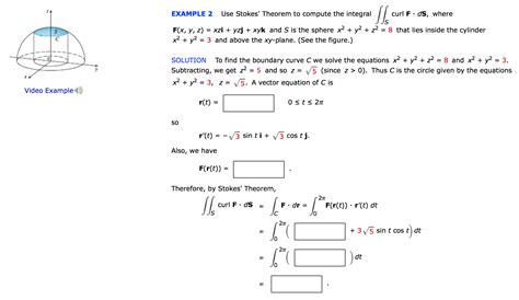 Solved Use Stokes Theorem To Compute The Integral Curl F