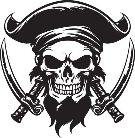 Pirates Blade Insignia Jolly Roger Skull Skull With Dagger Crest Iconic