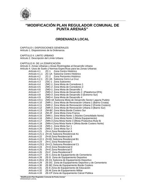 Pdf Modificaci N Plan Regulador Comunal De Modificaci N Plan