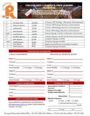 Fillable Online Clay Shoot Flyer Fax Email Print Pdffiller