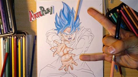 Dibujando A Goku Ssj Dios Azul Dragon Ball Espa Ol Amino