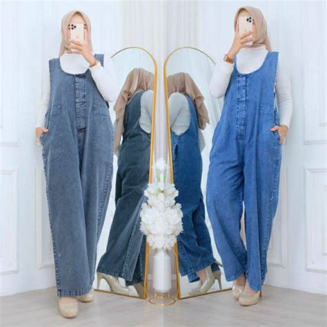 Jual Overall Jeans Jumbo Baju Kodok Jumpsuit Irin Overall Kulot Wanita