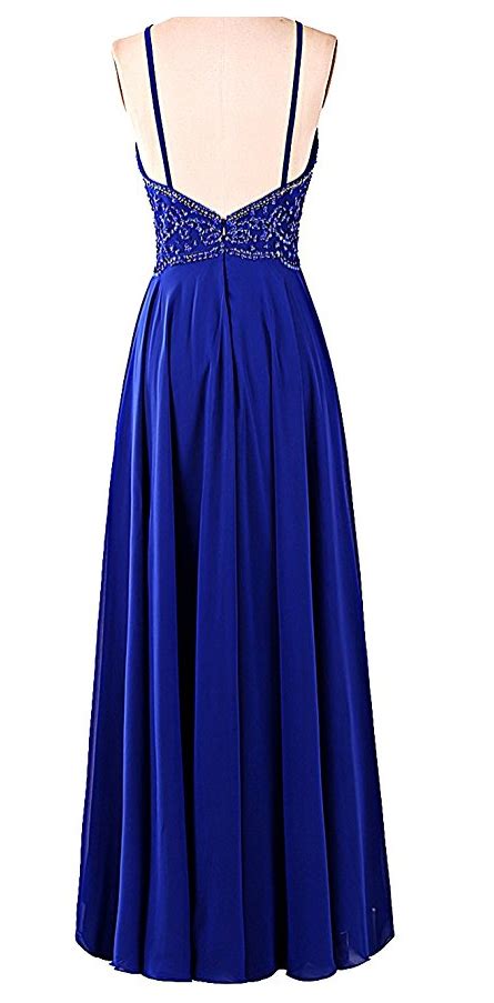 Long Prom Dress Halter Chiffon Bridesmaid Beadings Evening Gown On Luulla