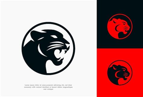 Premium Vector Silhouette Panther Head Logo Design Template