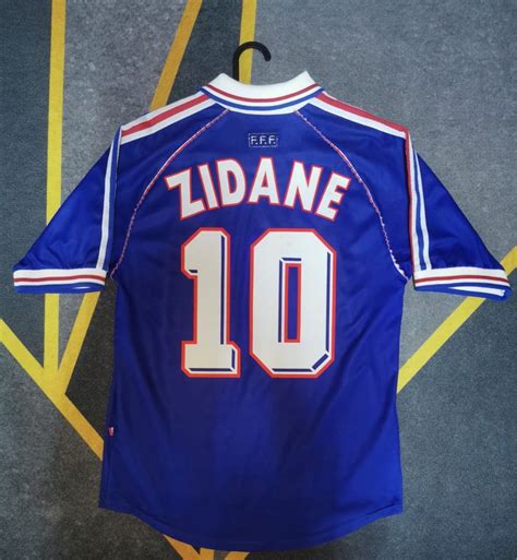 10 Zidane 1998 France World Cup Home Soccerfootball Jerseykit Rare