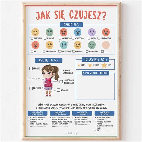 Jak Si Czujesz Plakat Do Nauki Emocji Dla Dzieci