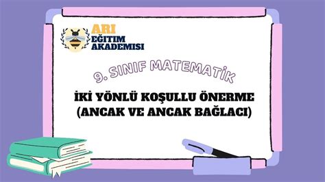 S N F Matematik K Y Nl Ko Ullu Nerme Ancak Ve Ancak Ba Laci