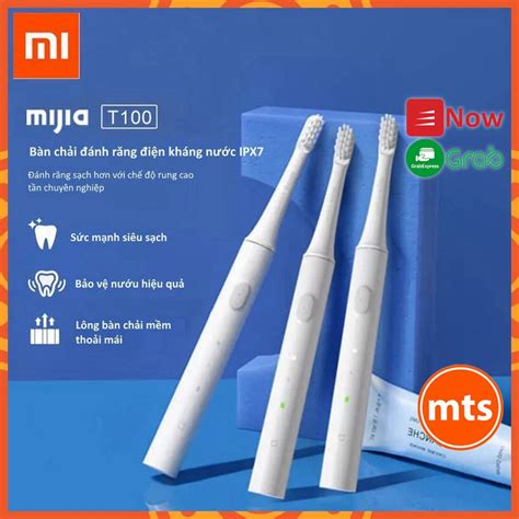 Bàn chải điện xiaomi Mijia T100 pin sạc kháng nước ipx7 bảo vệ nướu bàn