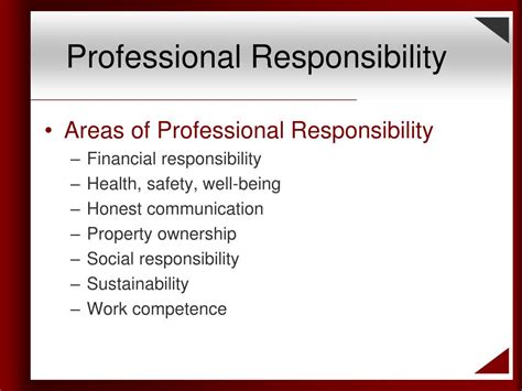 PPT Professional Responsibility PowerPoint Presentation Free